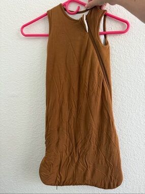 Kyte BABY Brown Sleeveless Sleep Sack with White Trim